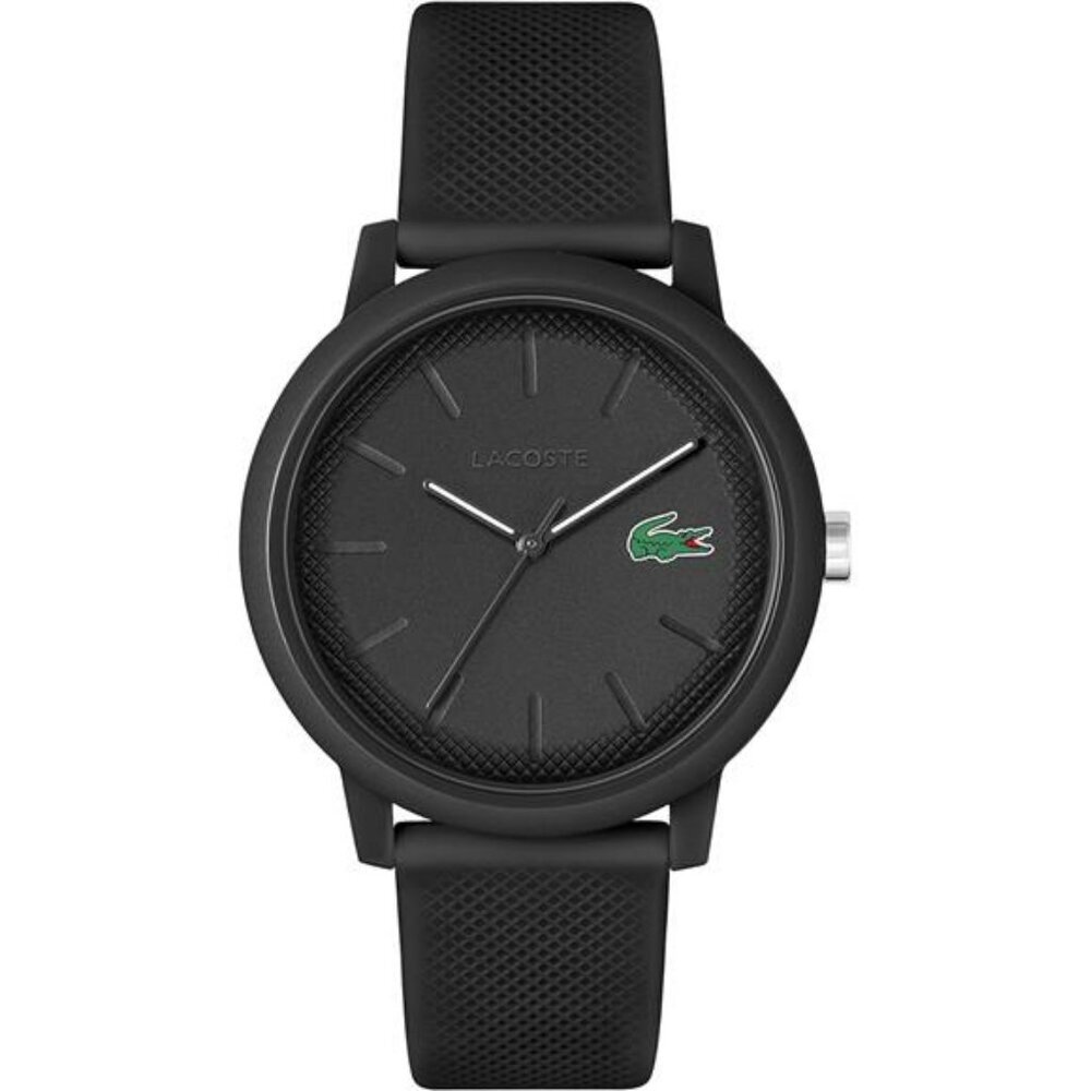 Mens quartz watch sporty fashion silicone strap durable black timepiece casual e